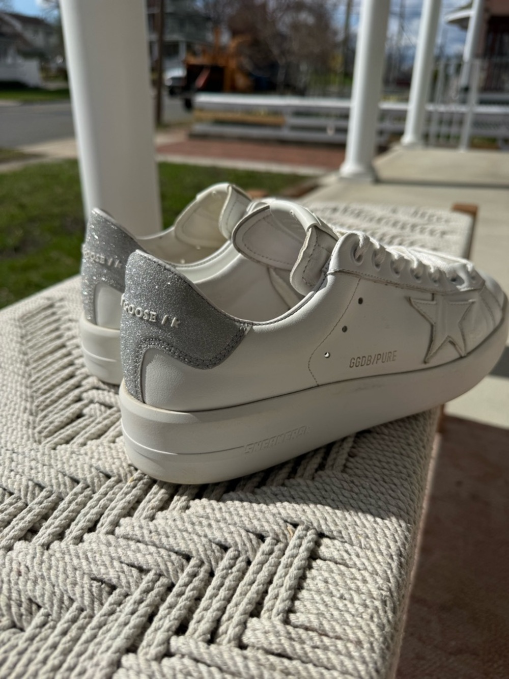 Women's Purestar sneakers with glittery silver heel tab